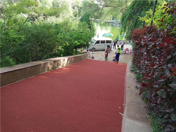 江门彩色路面施工